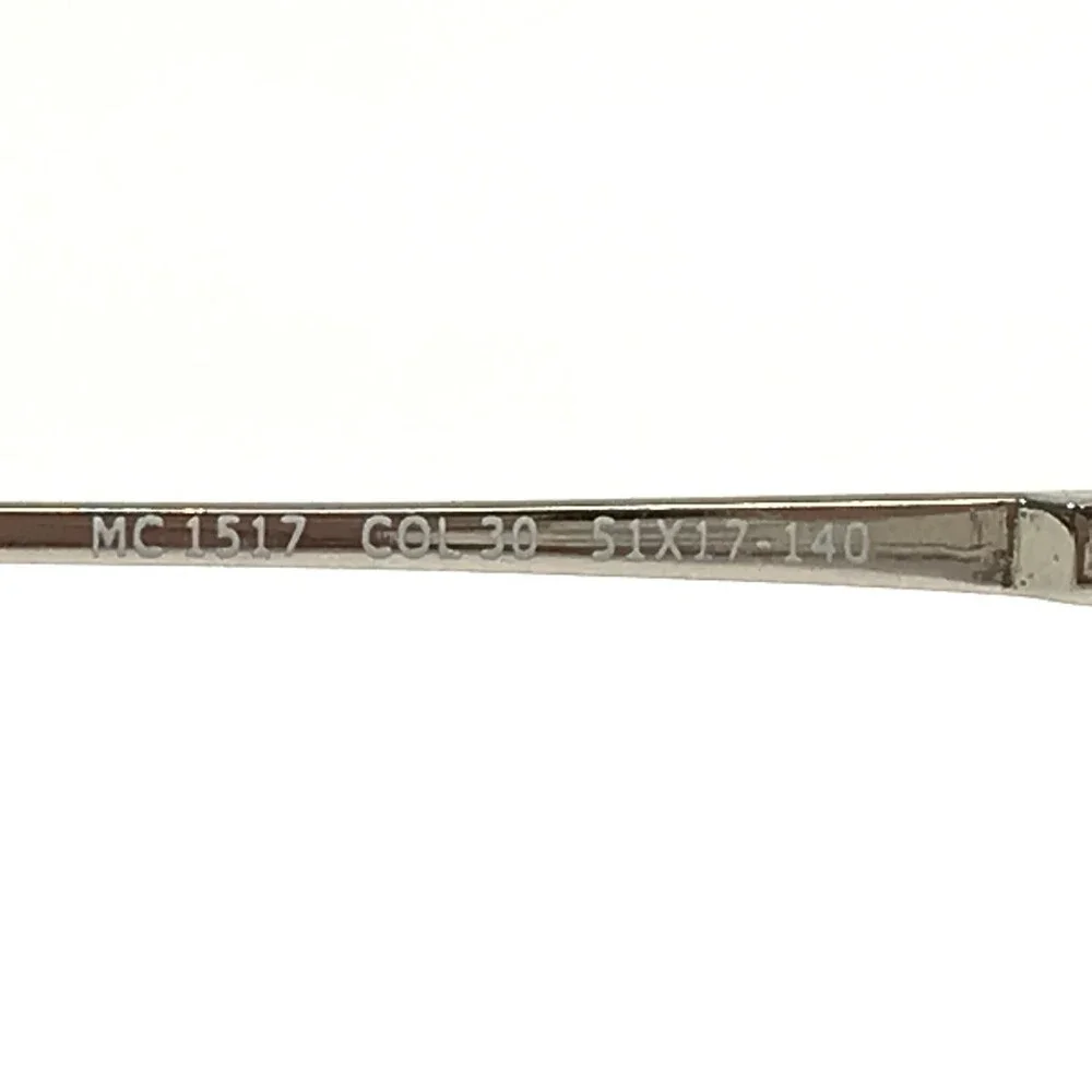 Max Cole Eyeglasses Frames MC 1517 COL 30 Red Silver Cat Eye Square 51-17-140